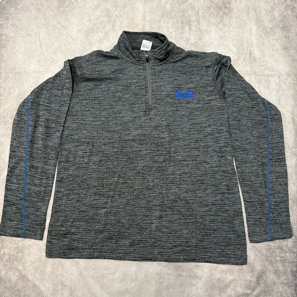 Gray Quarter-Zip UCLA Pullover